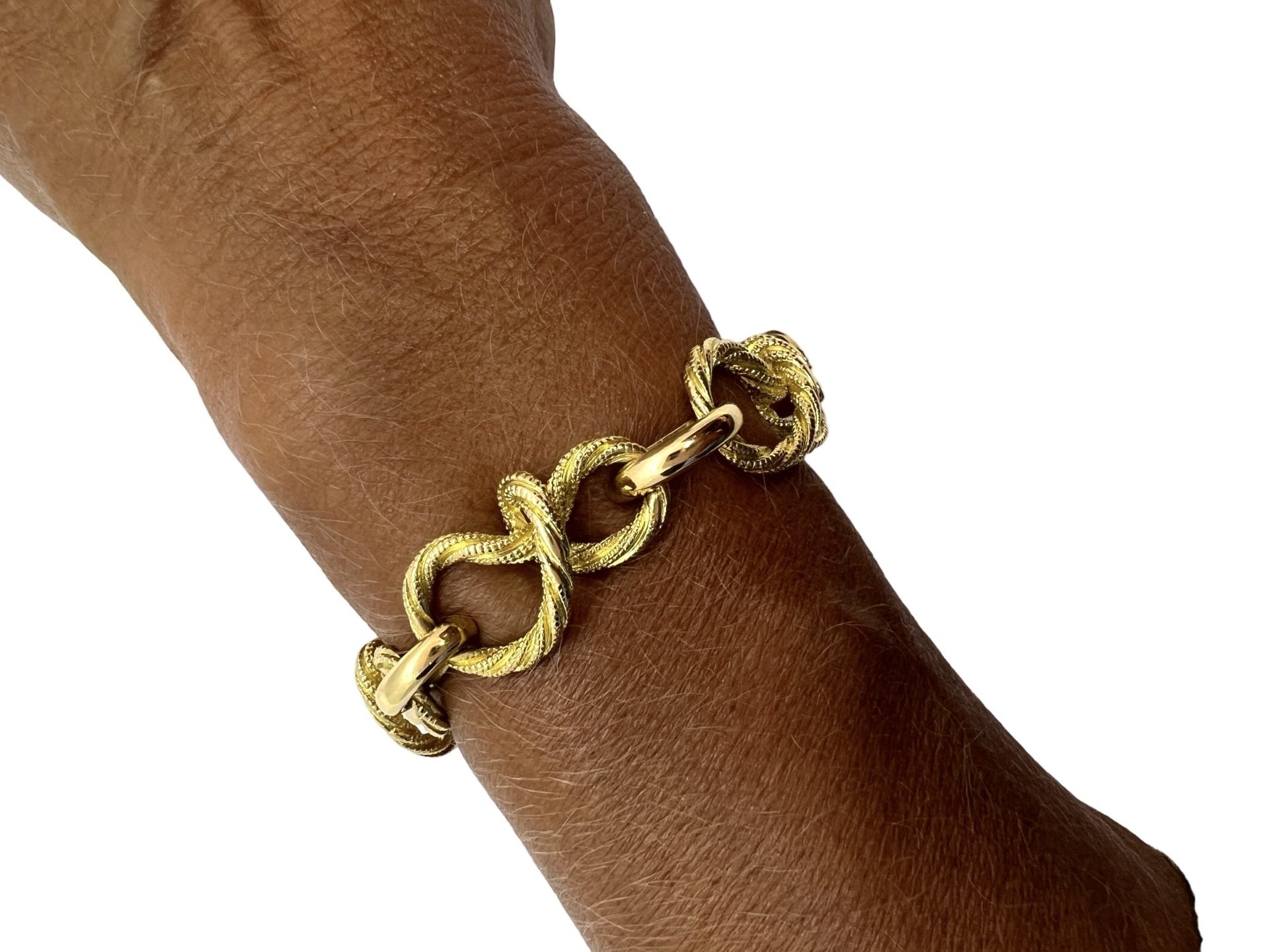 Bracelet vintage signé Gaëtan de Percin en or jaune 18K
