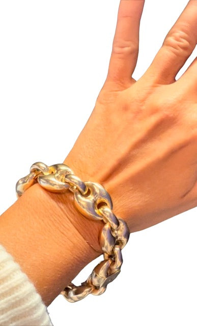 Bracelet Vintage signé Marchisio en or jaune 18K