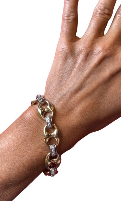 Bracelet Piaget en or jaune et diamants vintage