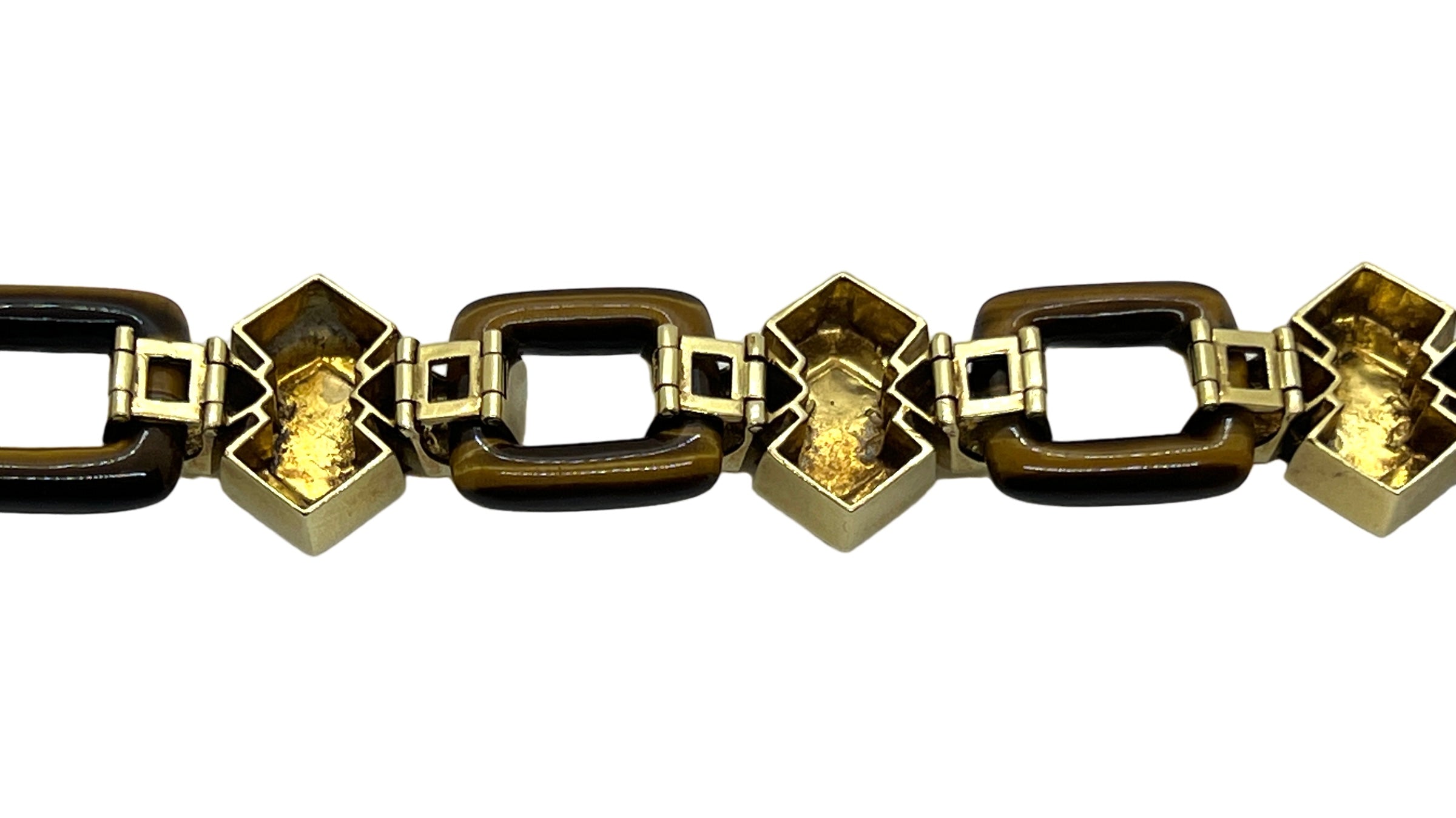 Wander, Yellow gold and Tiger's Eye bracelet