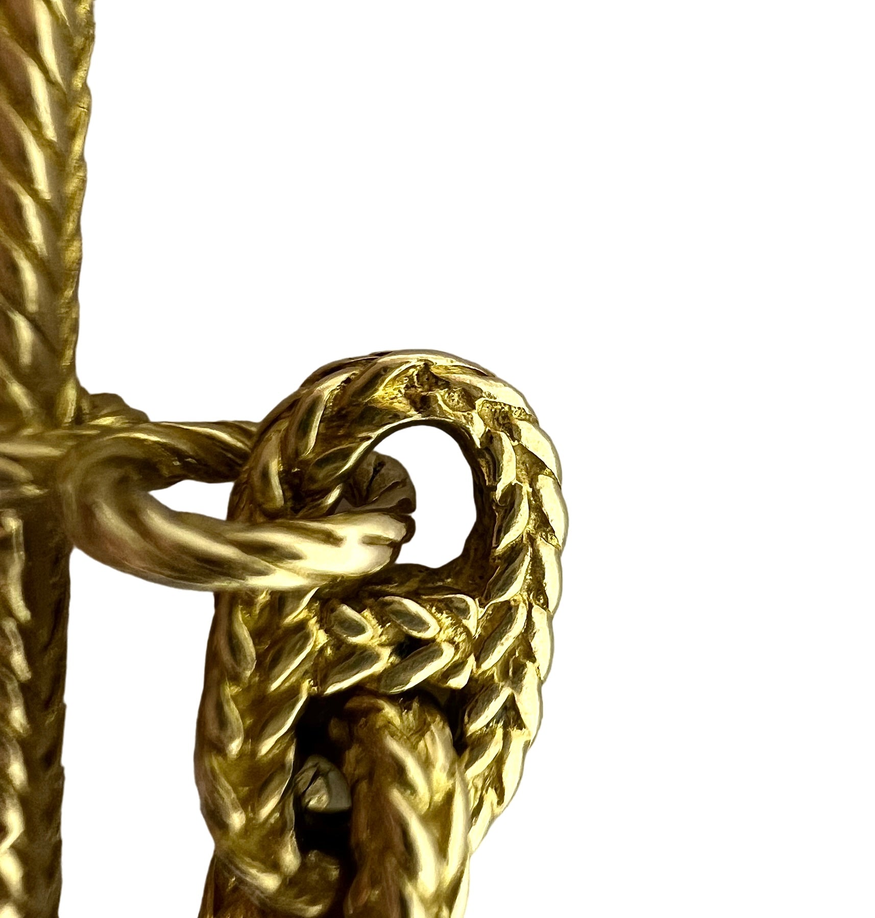 18k Yellow Gold Bracelet, Braided Marine Mesh - Authentic Vintage French Jewelry