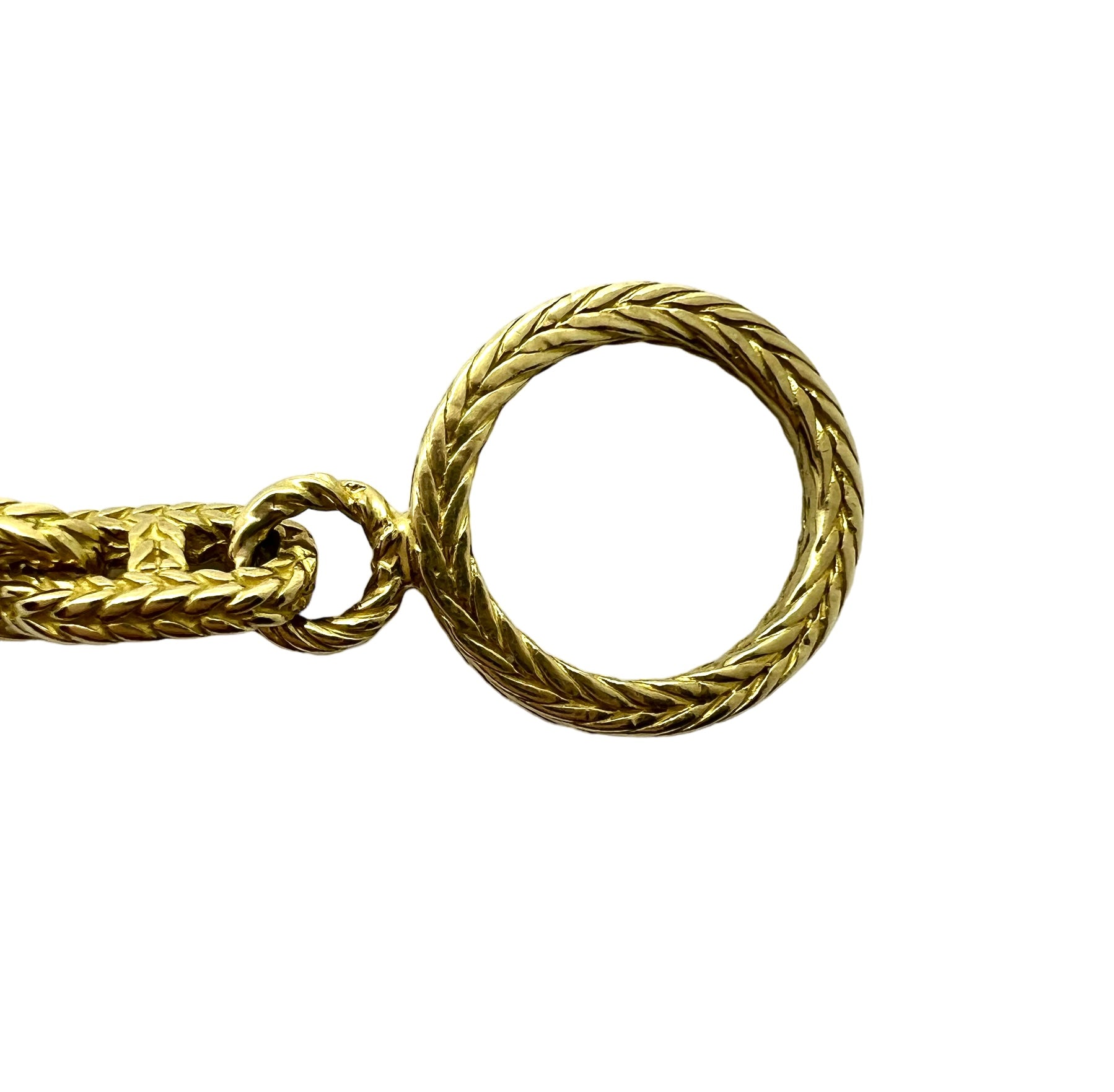 18k Yellow Gold Bracelet, Braided Marine Mesh - Authentic Vintage French Jewelry