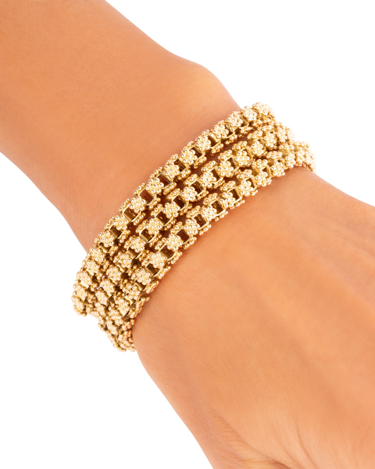 Bracelet vintage de la Maison Massoni en or jaune