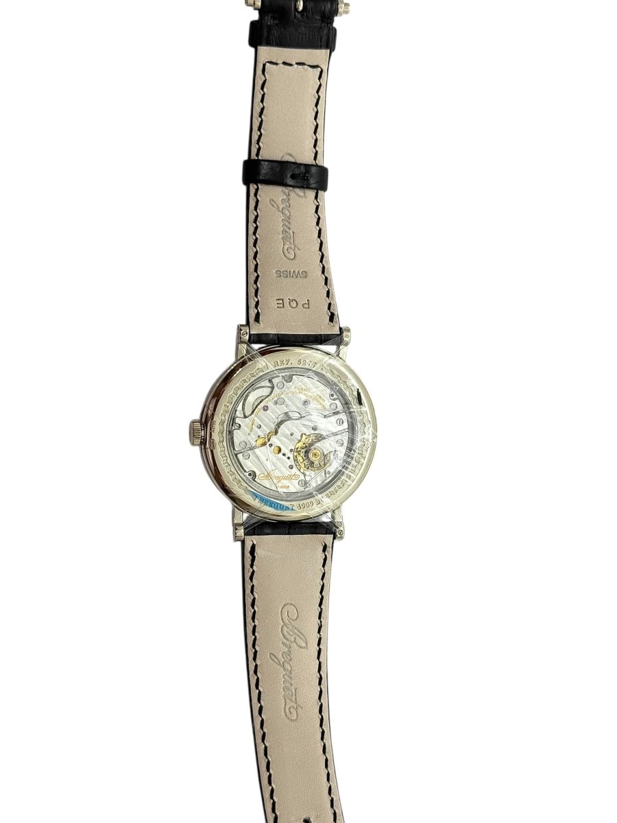 Breguet montre "Classique 5177" or gris sur cuir full set - Maison Eloe