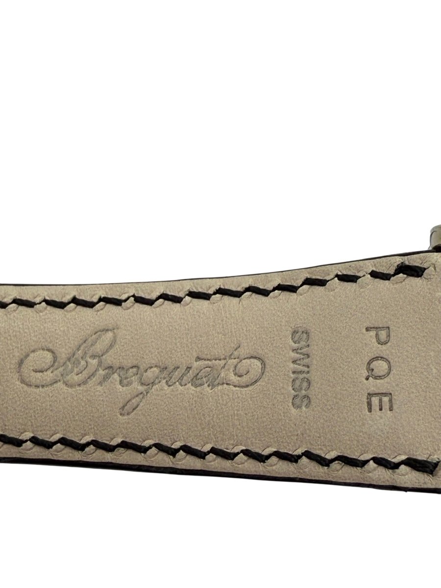 Breguet montre "Classique 5177" or gris sur cuir full set - Maison Eloe