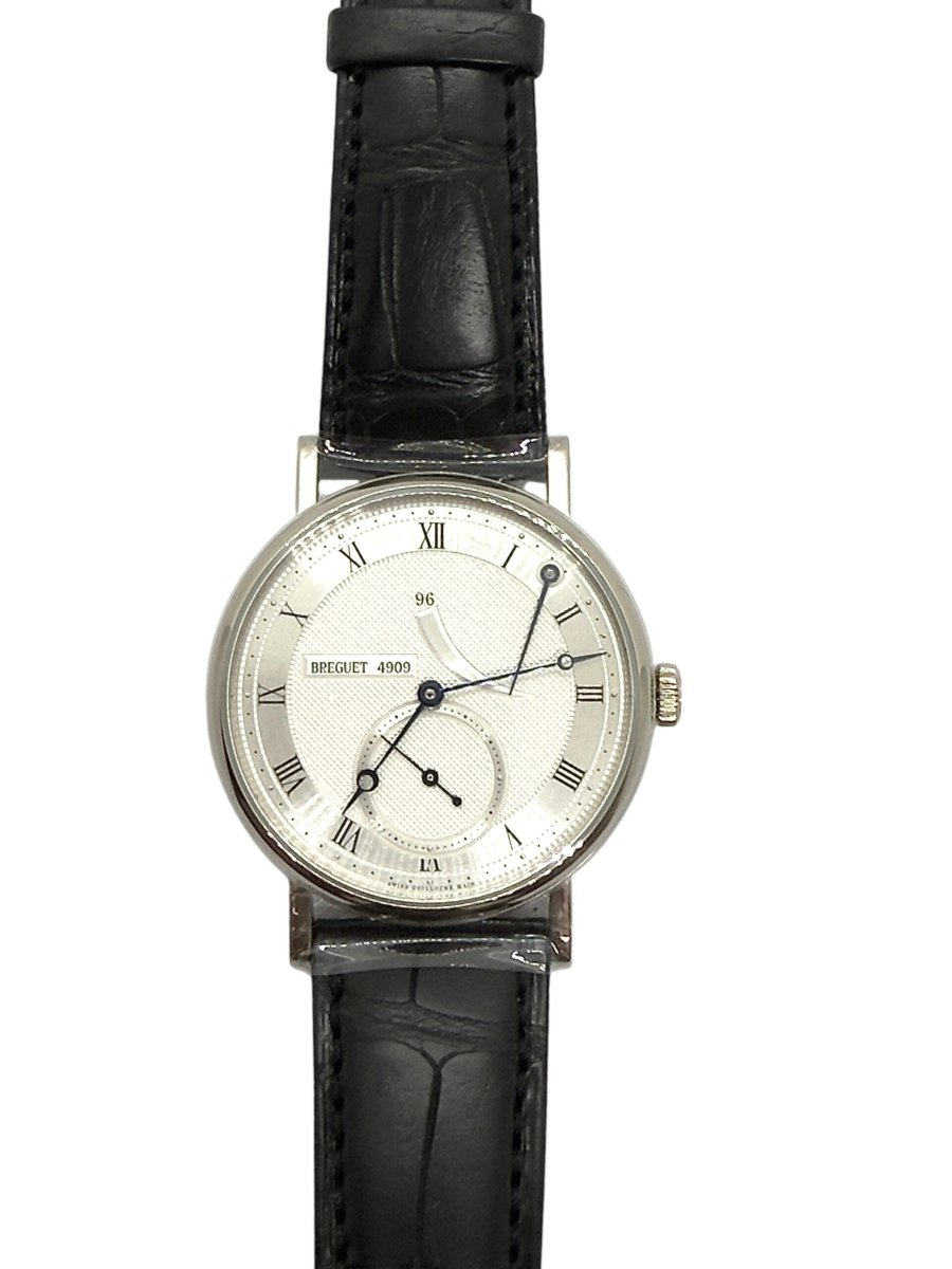 Breguet montre "Classique 5177" or gris sur cuir full set - Maison Eloe