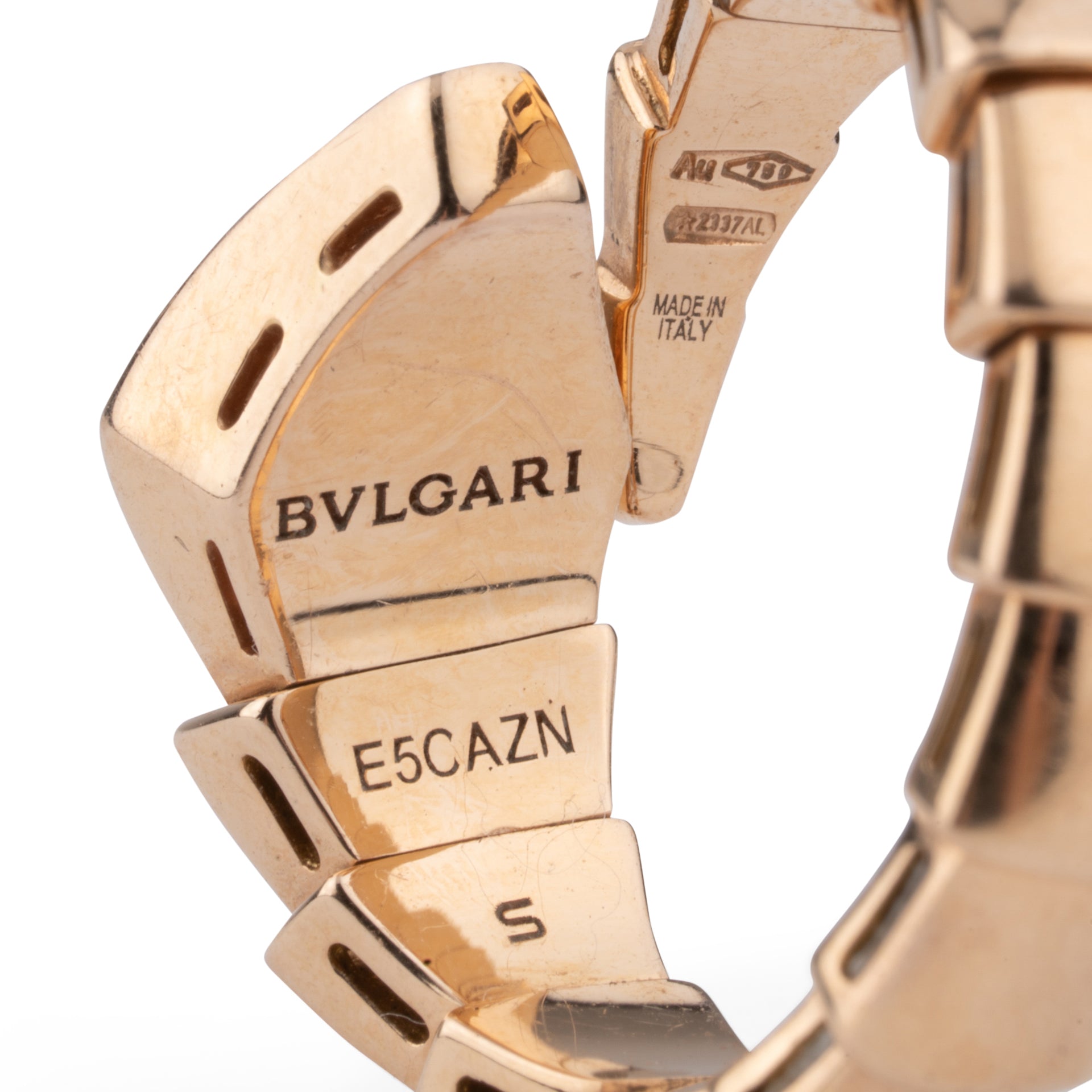 Bulgari, Serpenti ring, pink gold and diamonds