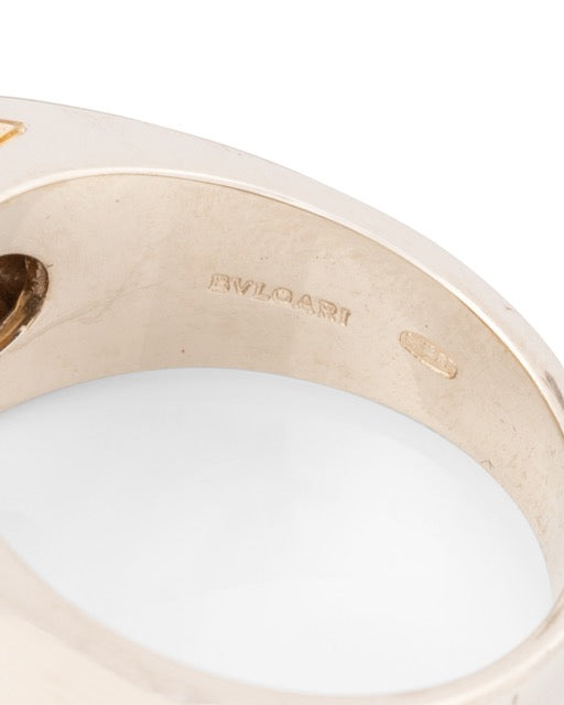 Bulgari bague Vintage en or jaune et or blanc