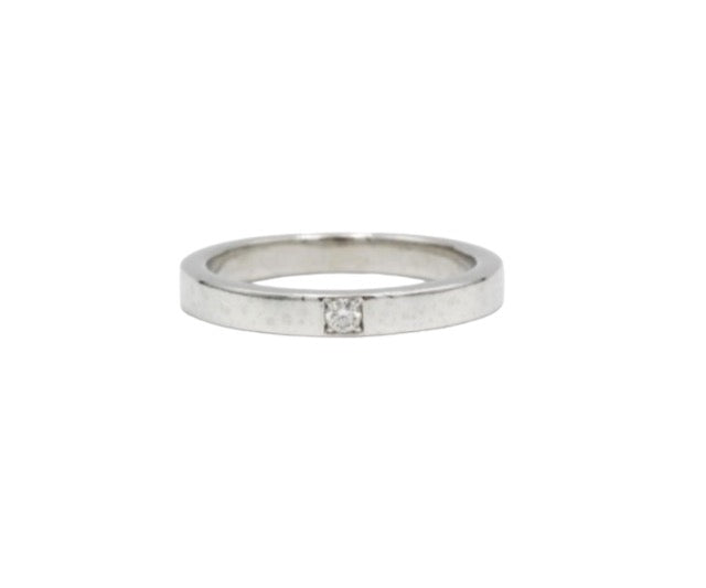 Bulgari bague alliance "Marryme" platine sertie d'un diamant de 0,03 ct