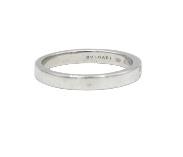 Bulgari bague alliance "Marryme" platine sertie d'un diamant de 0,03 ct