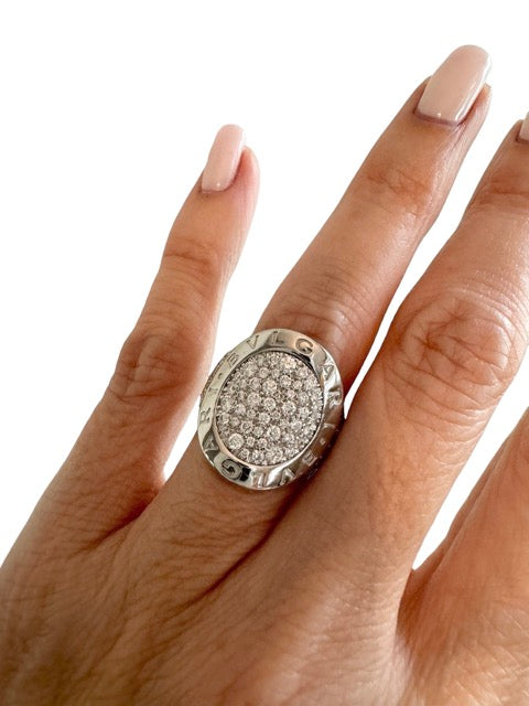 Bulgari, "Bvlgari Bvlgari" Ring White Gold Diamonds