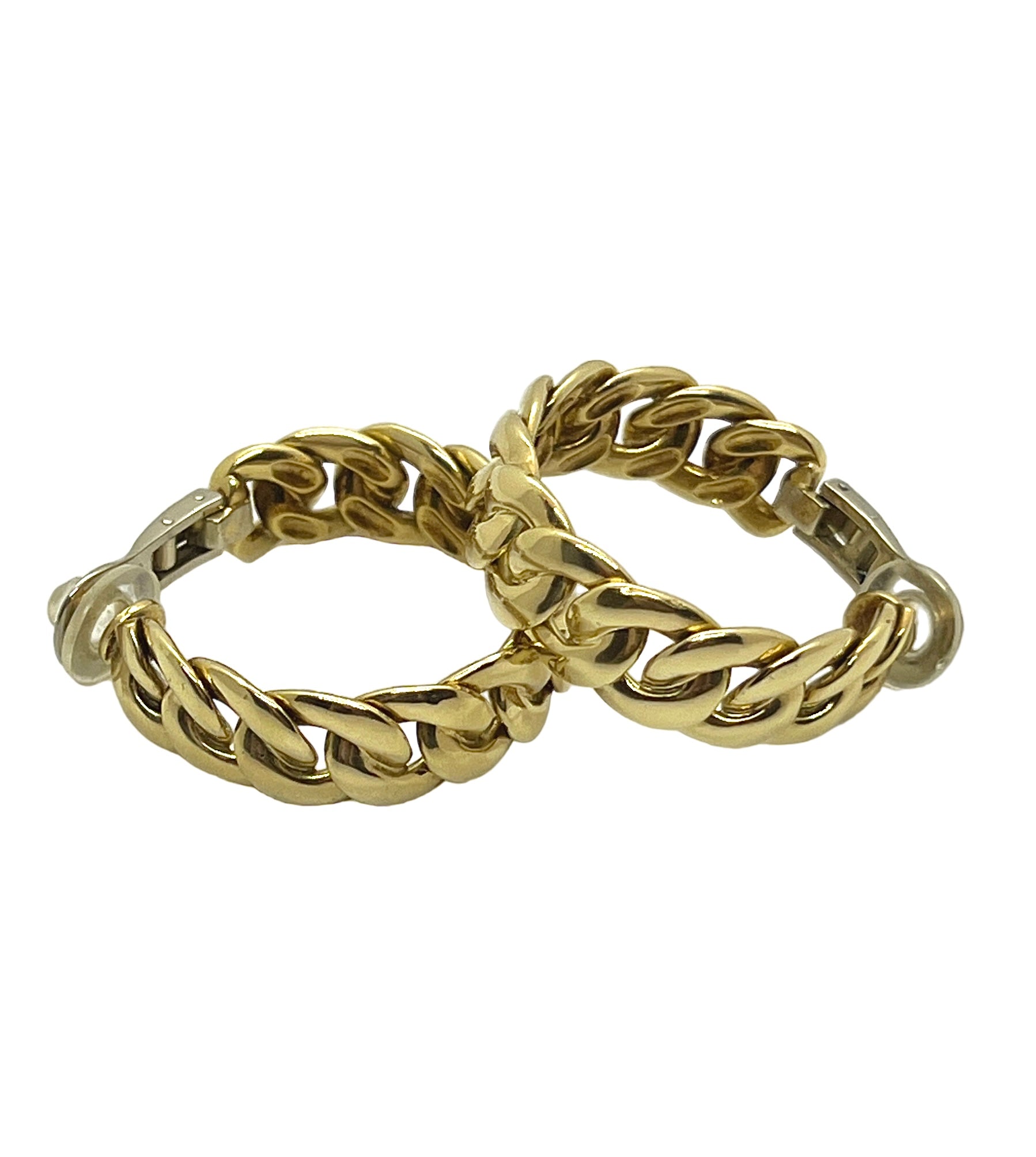 Bulgari, 18K yellow gold half-hoop earrings