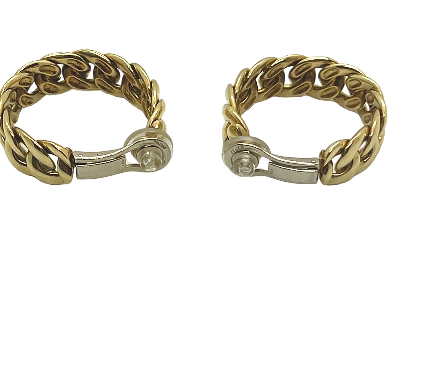 Bulgari, 18K yellow gold half-hoop earrings