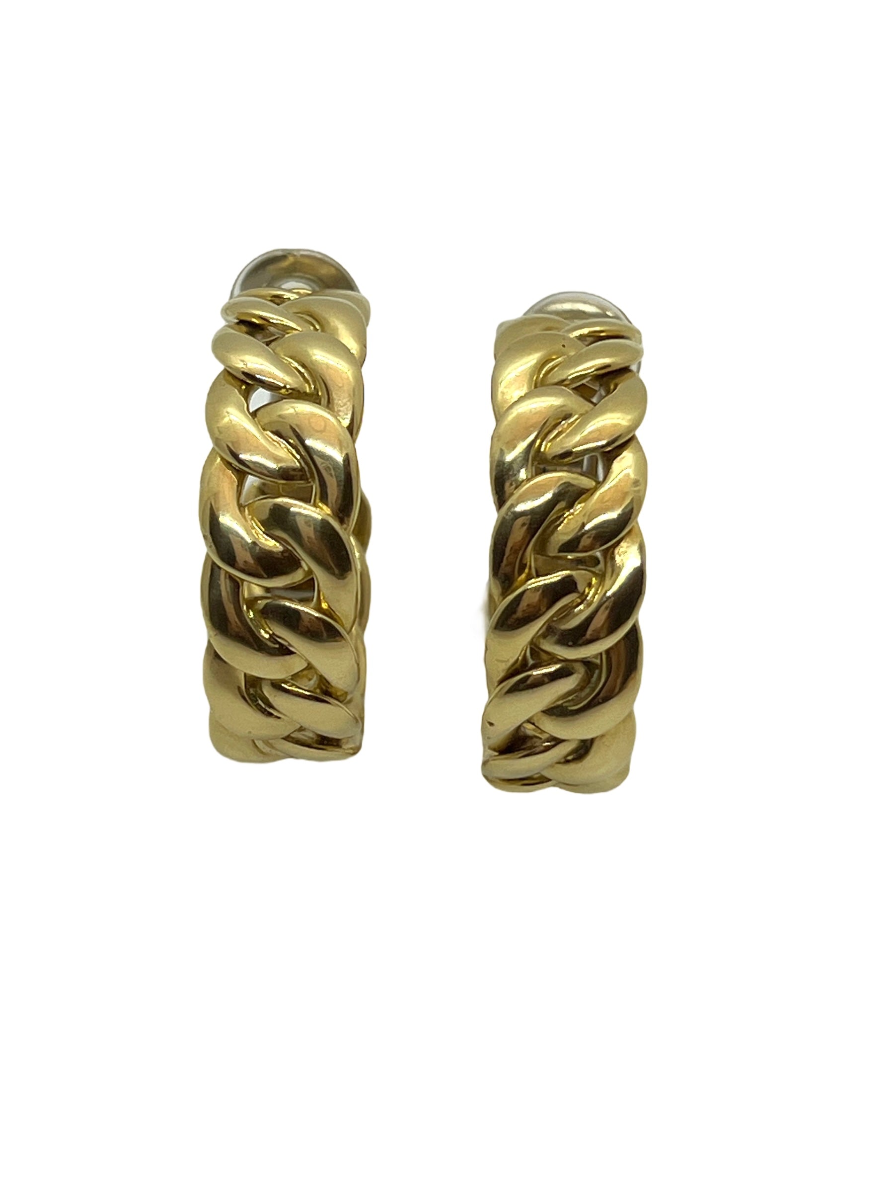 Bulgari, boucles d'oreilles demi-créoles en or jaune 18K