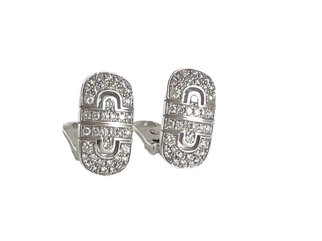 Bulgari, "Parentesi" Earrings White Gold and Diamonds