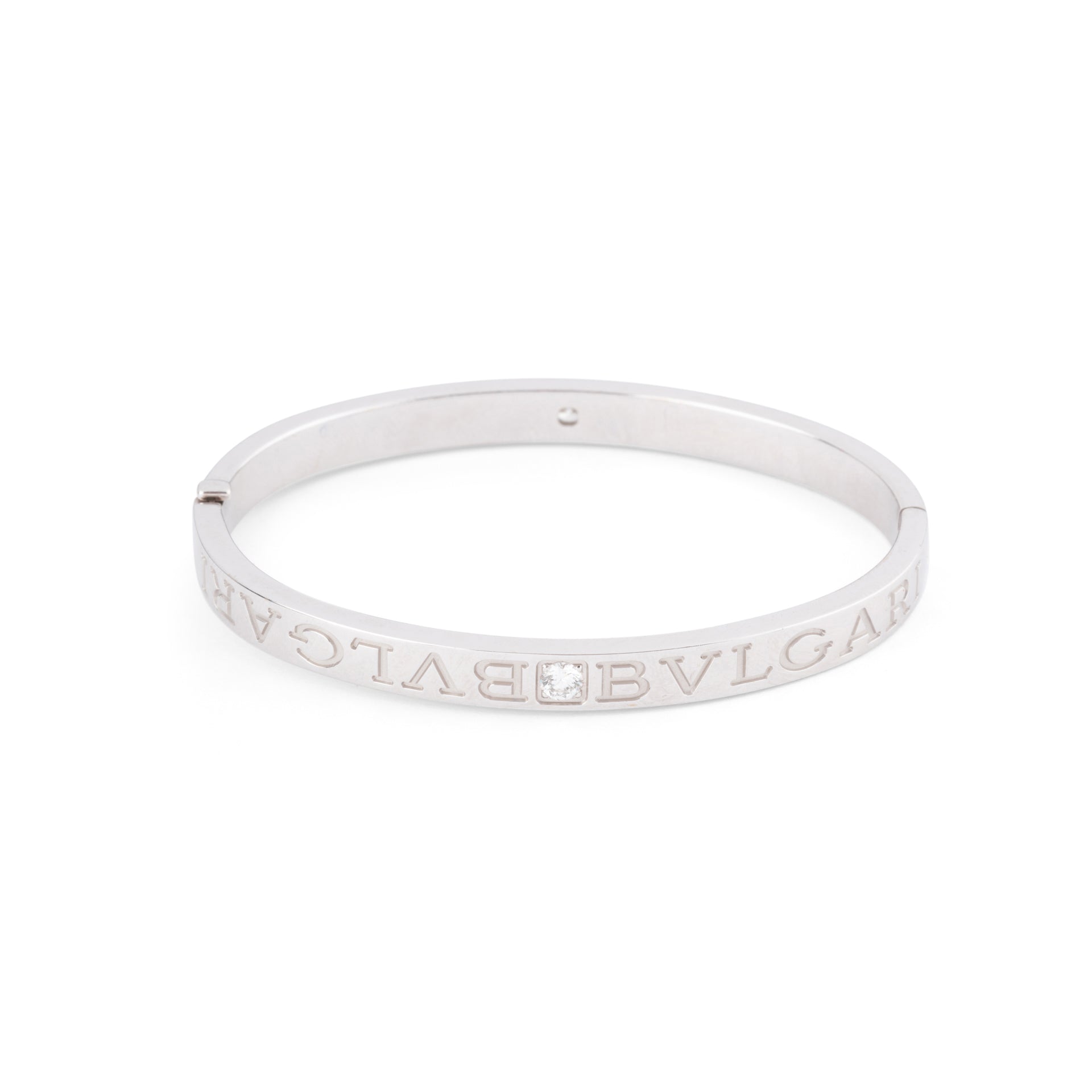 Bulgari bracelet "Bulgari Bulgari" en or gris 18k et diamants