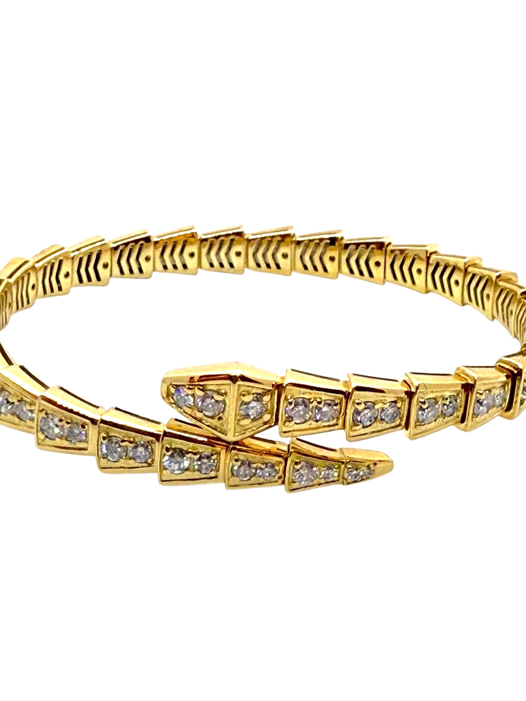 Bulgari, bracelet Serpenti Viper or jaune et diamants