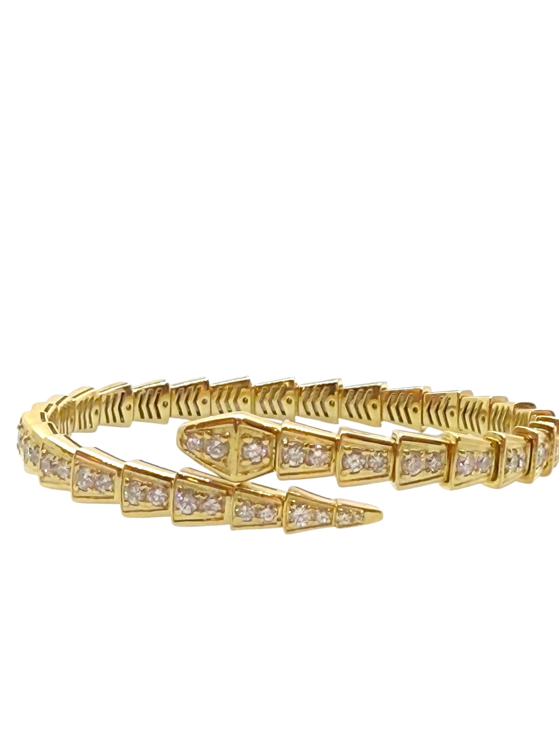 Bulgari, bracelet Serpenti Viper or jaune et diamants