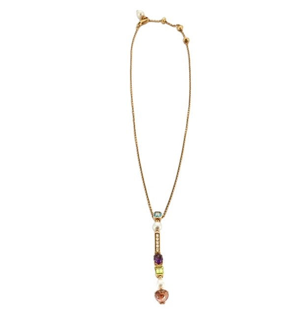 Bulgari, Allegra Necklace, Gold Diamonds, Colored Stones, Pearl