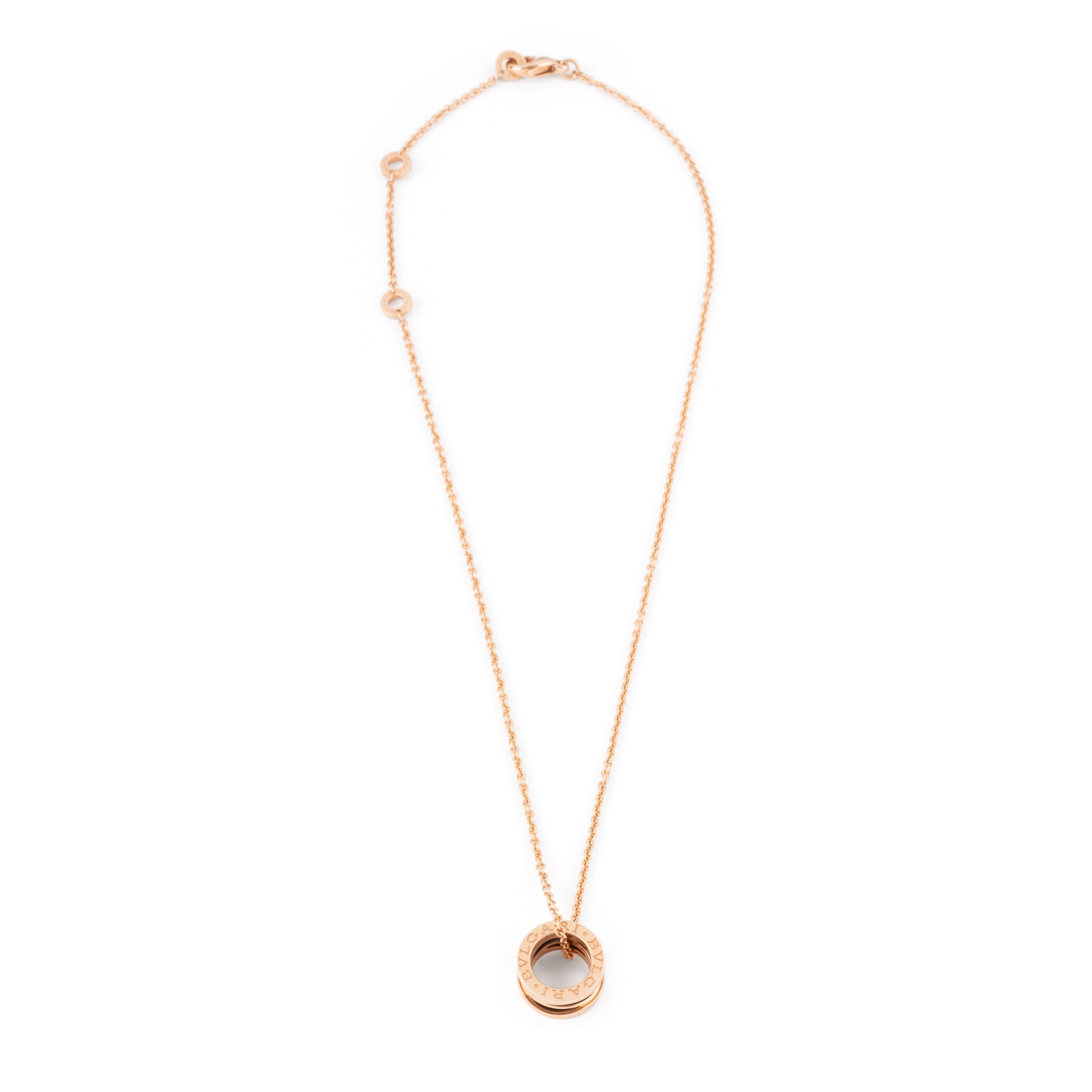 Bulgari, B Zero 1 necklace Legend design 18k rose gold by Zaha Hadid