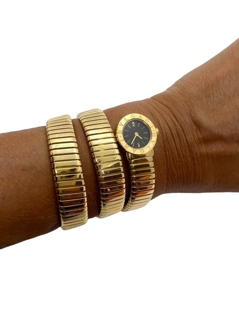 Bulgari Vintage Montre Bracelet Serpenti Tubogas Or jaune 18k