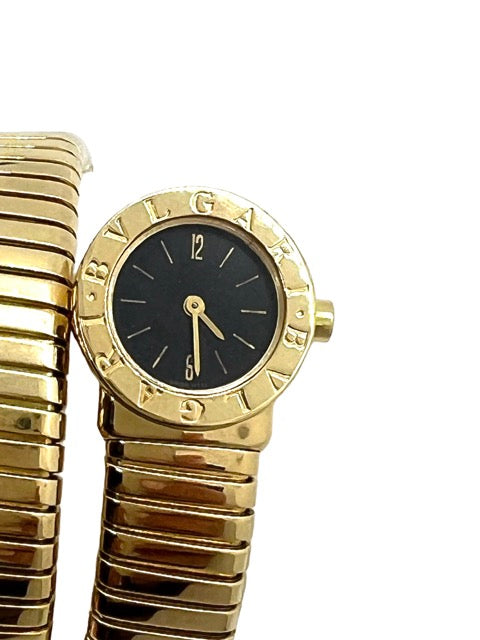 Bulgari Vintage Serpenti Tubogas Bracelet Watch 18k Yellow Gold