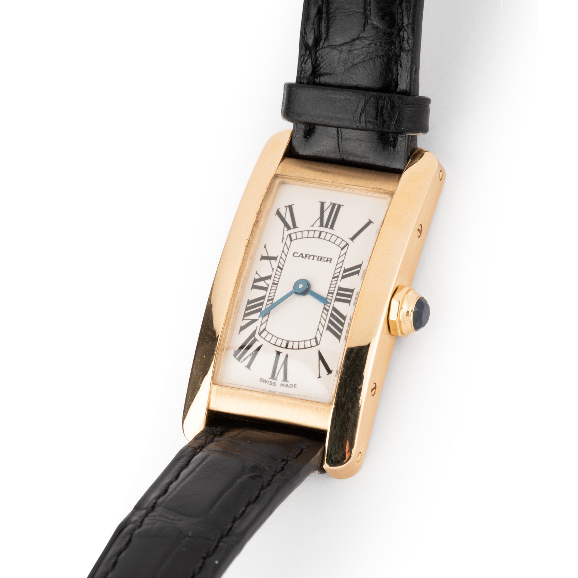 Cartier Tank American watch, yellow gold.