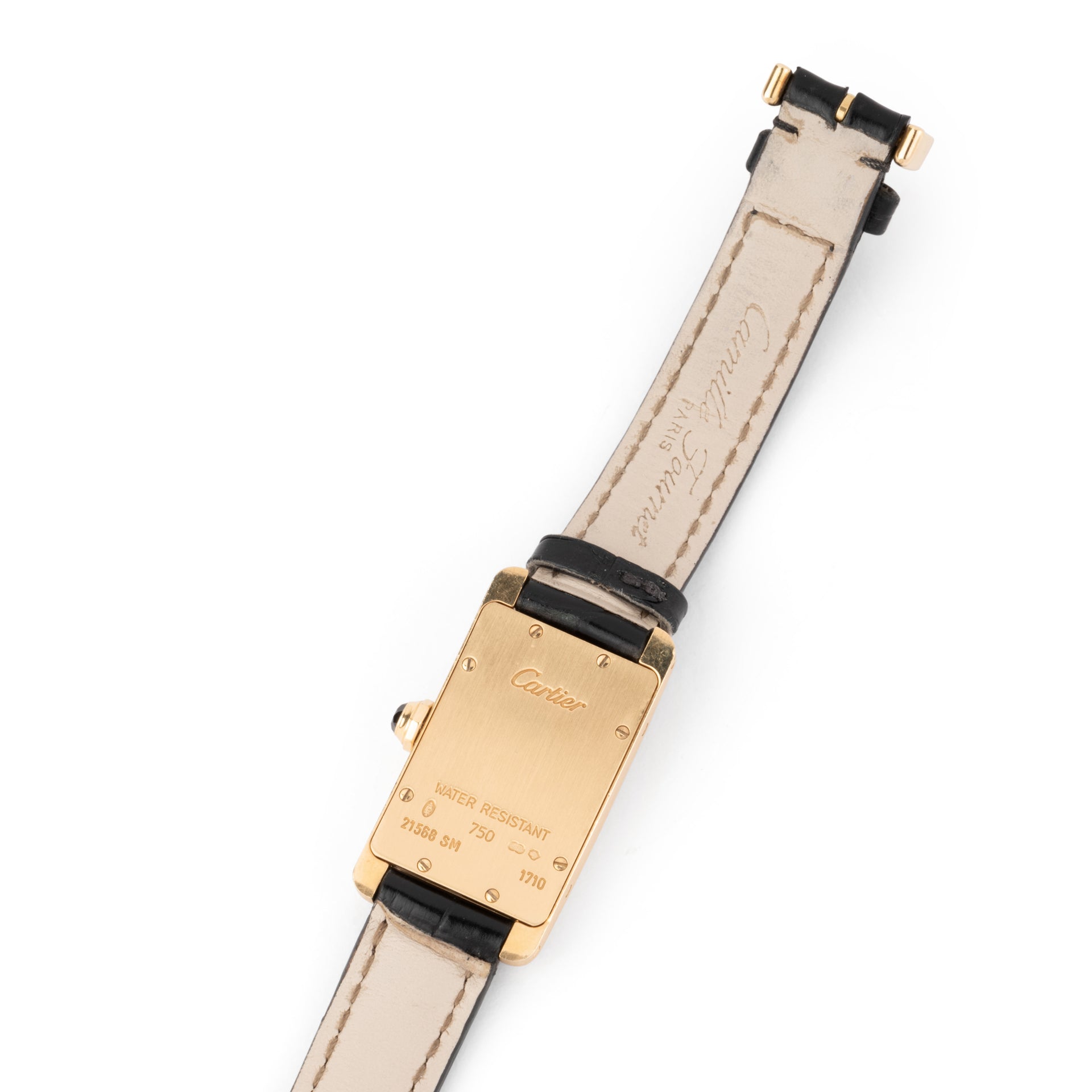 Cartier Tank American watch, yellow gold.