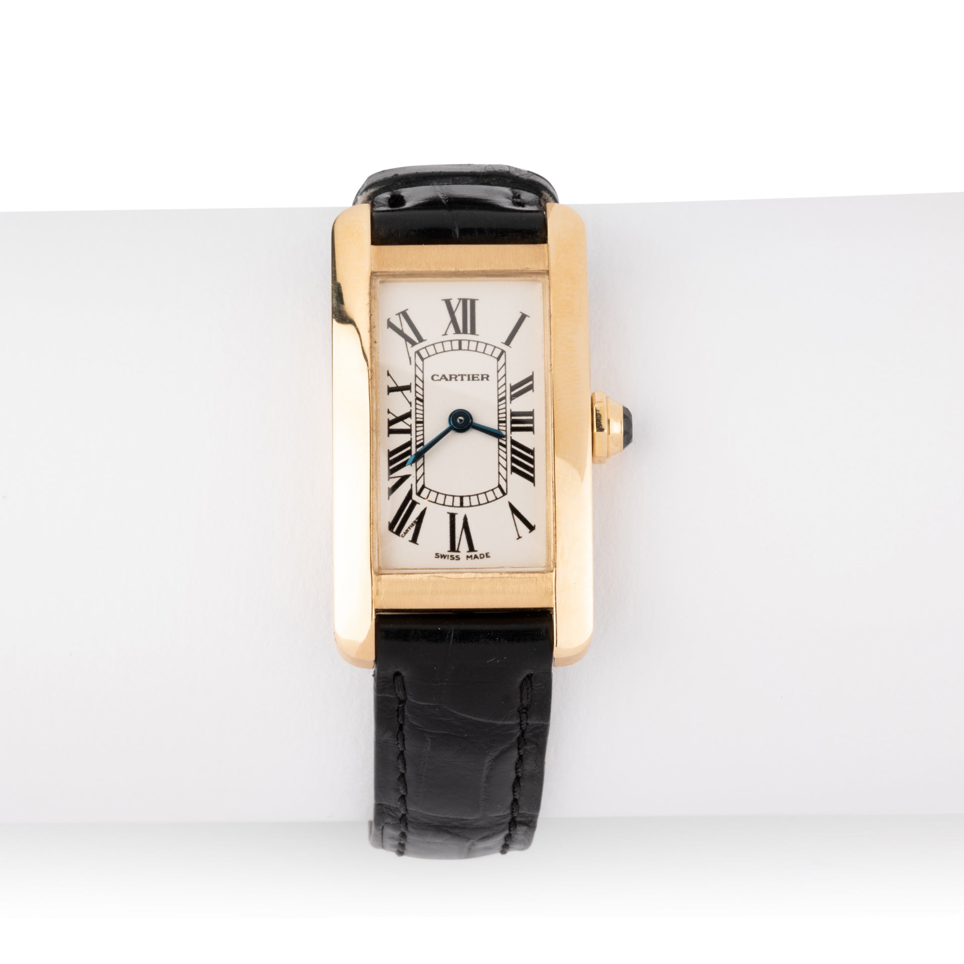 Cartier Tank American watch, yellow gold.
