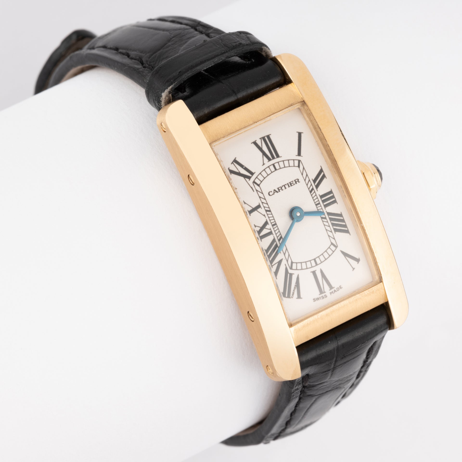 Cartier Tank American watch, yellow gold.