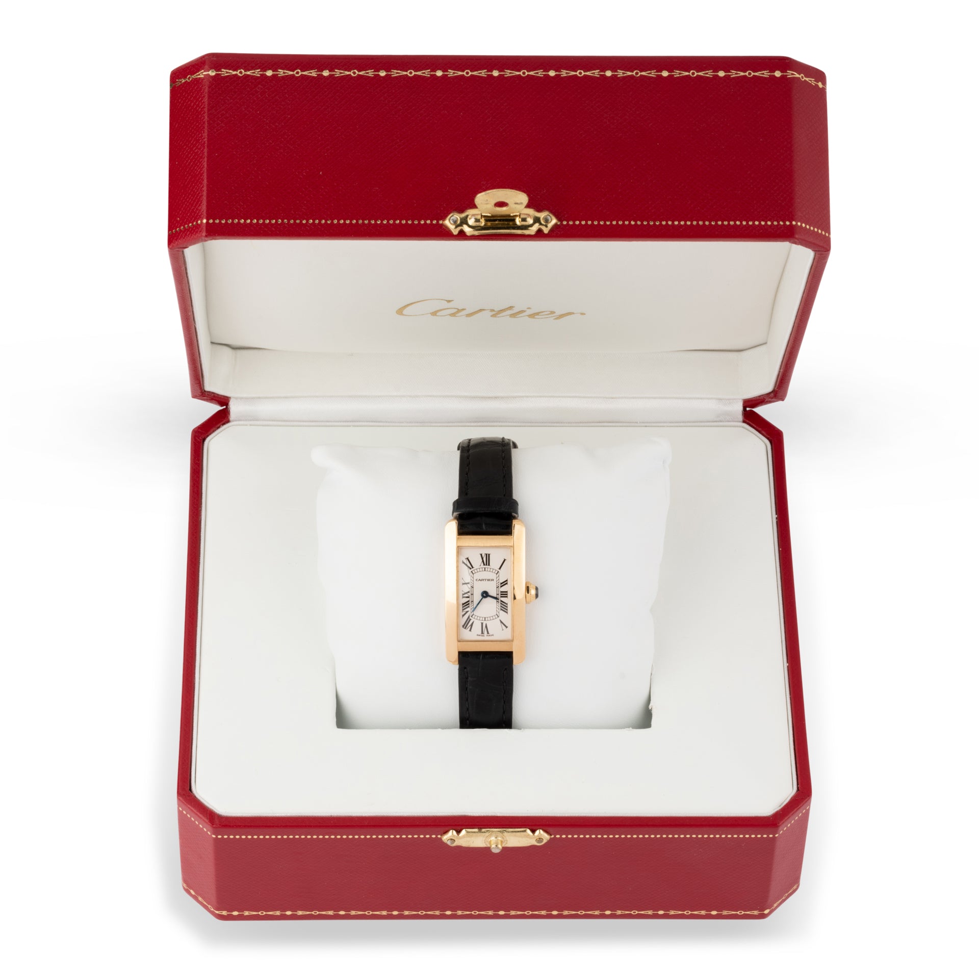 Cartier Tank American watch, yellow gold.