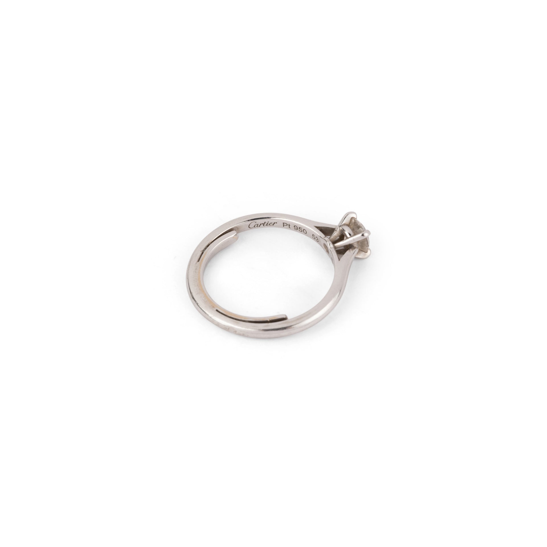 A Cartier platinum and diamond ring