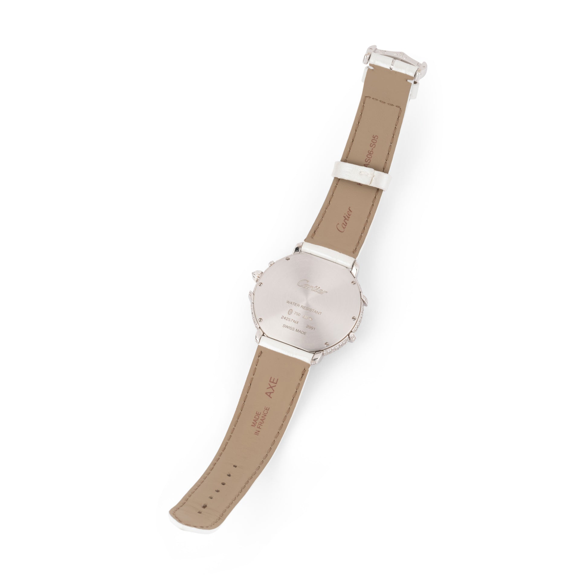Cartier "Crazy ronde" white gold and diamond watch