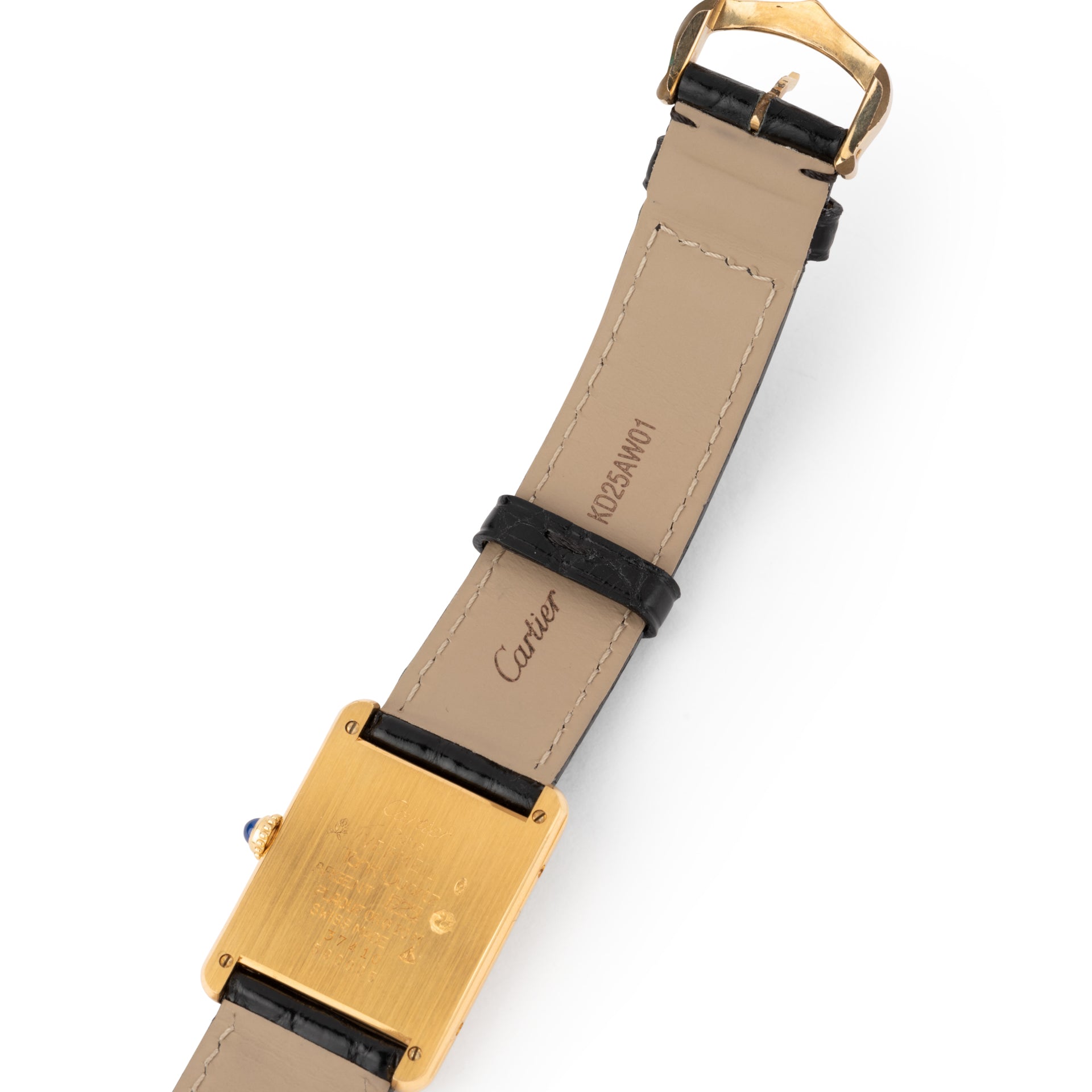 A Cartier "Tank Must" watch in vermeil.