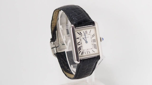 A Cartier Tank solo watch in steel