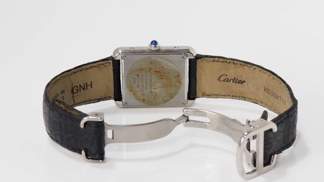 A Cartier Tank solo watch in steel