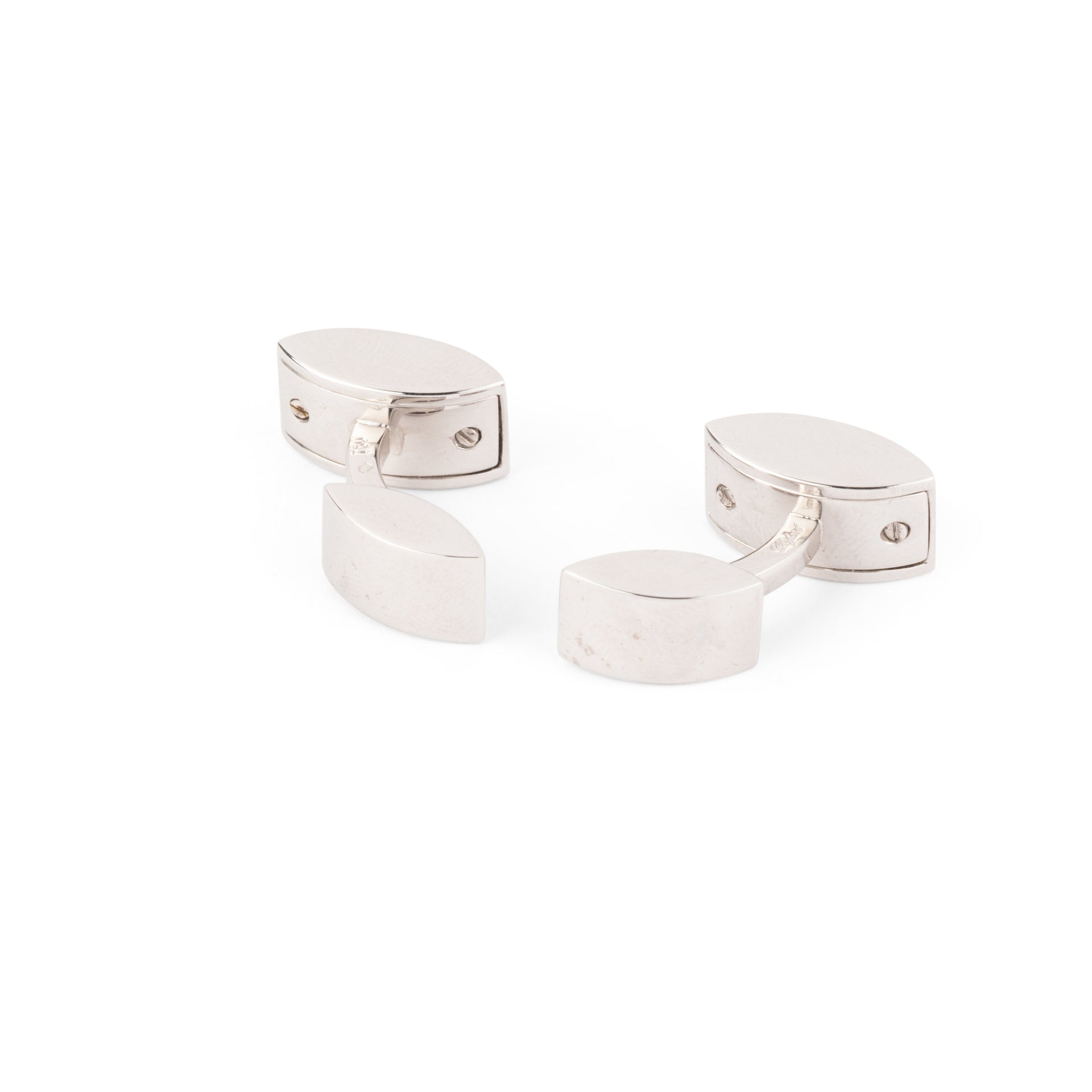 Chopard, Happy Diamonds cufflinks in white gold and diamonds