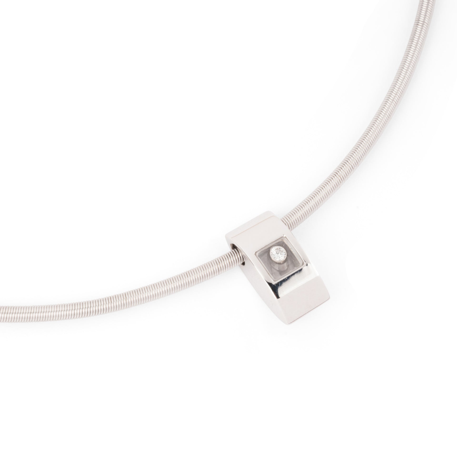 a Chopard necklace, "Happy diamond", on a white gold chain
