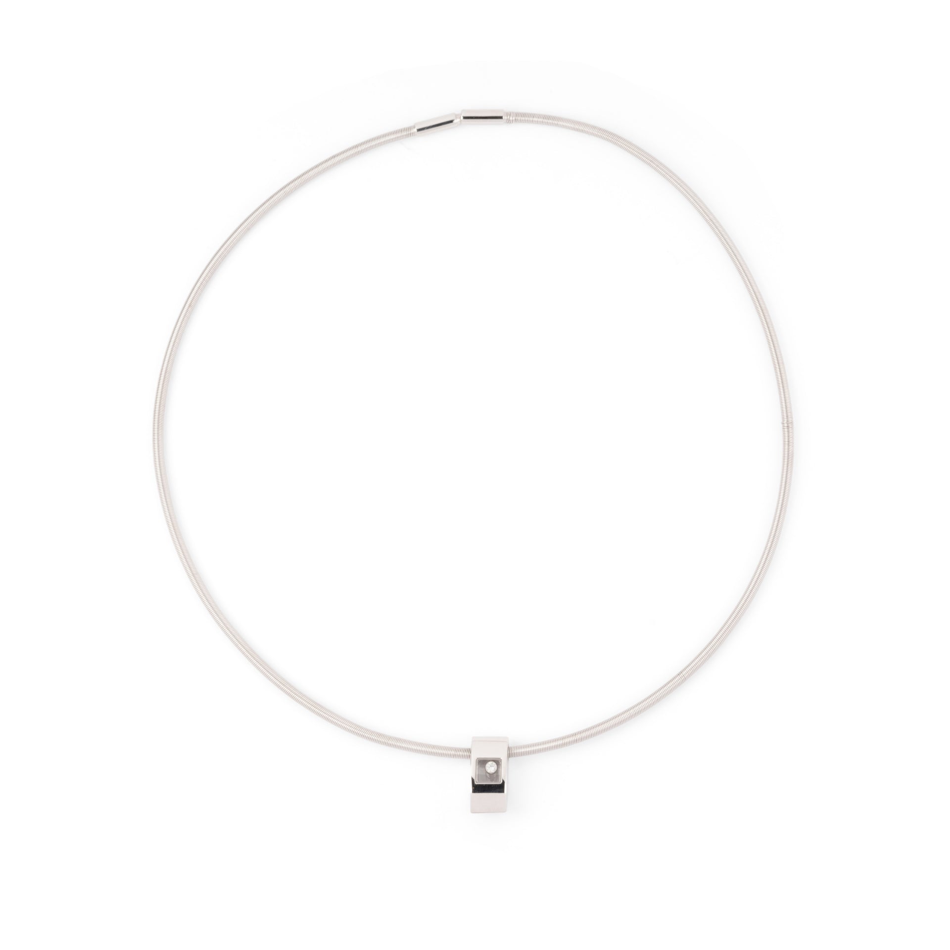 a Chopard necklace, "Happy diamond", on a white gold chain