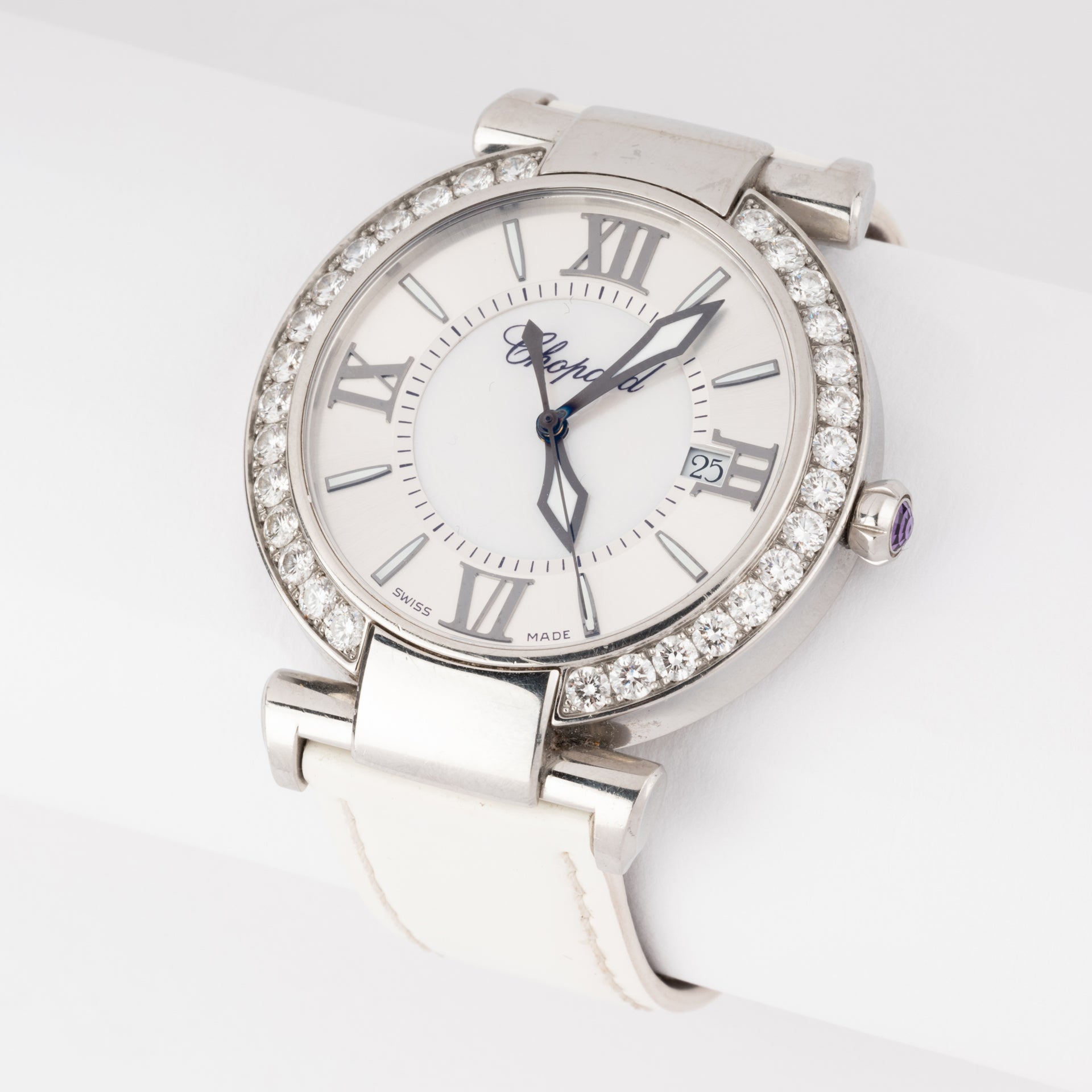 Montre Chopard Impériale Grand modèle en acier sur cuir full set