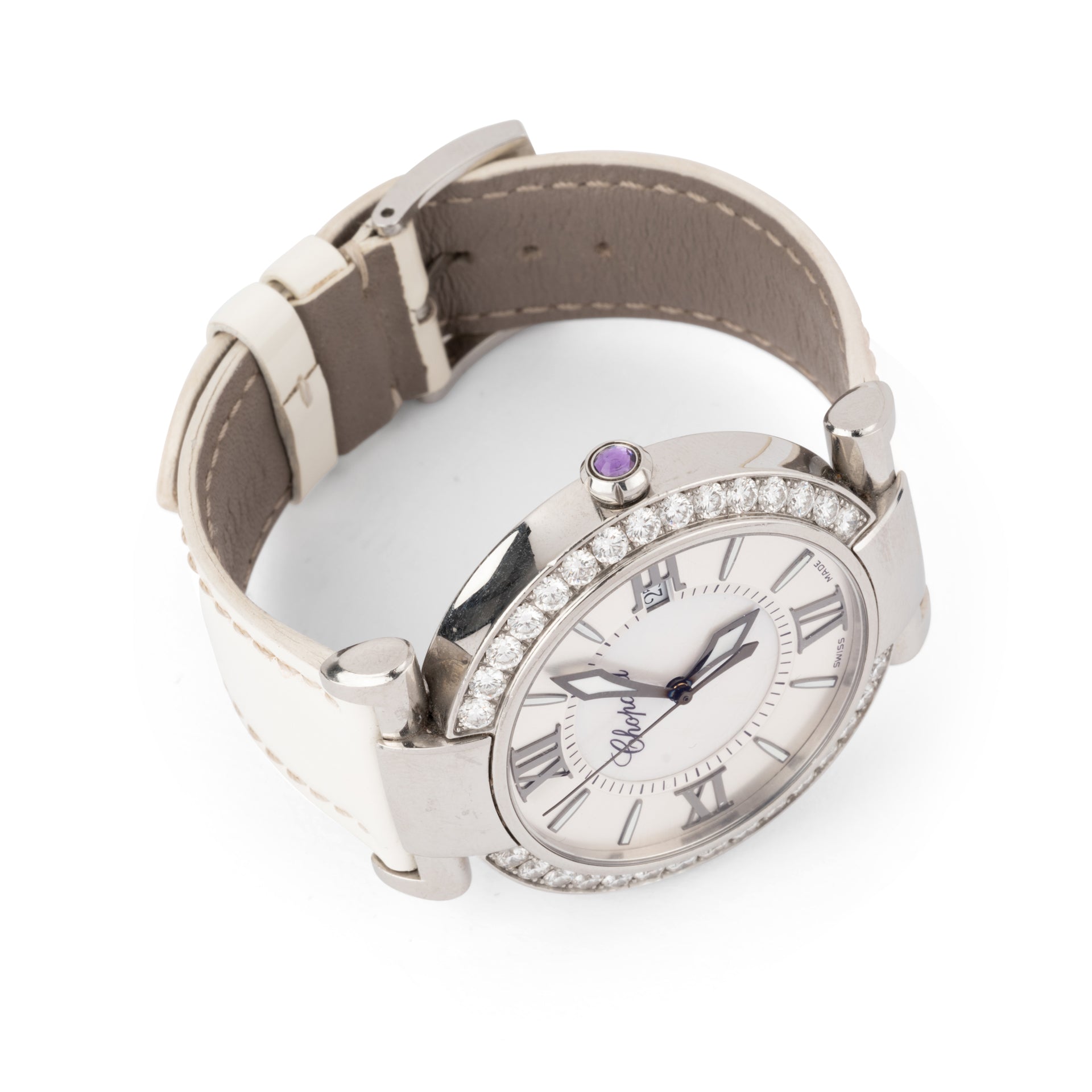 Chopard Impériale Large model watch in steel on full set leather