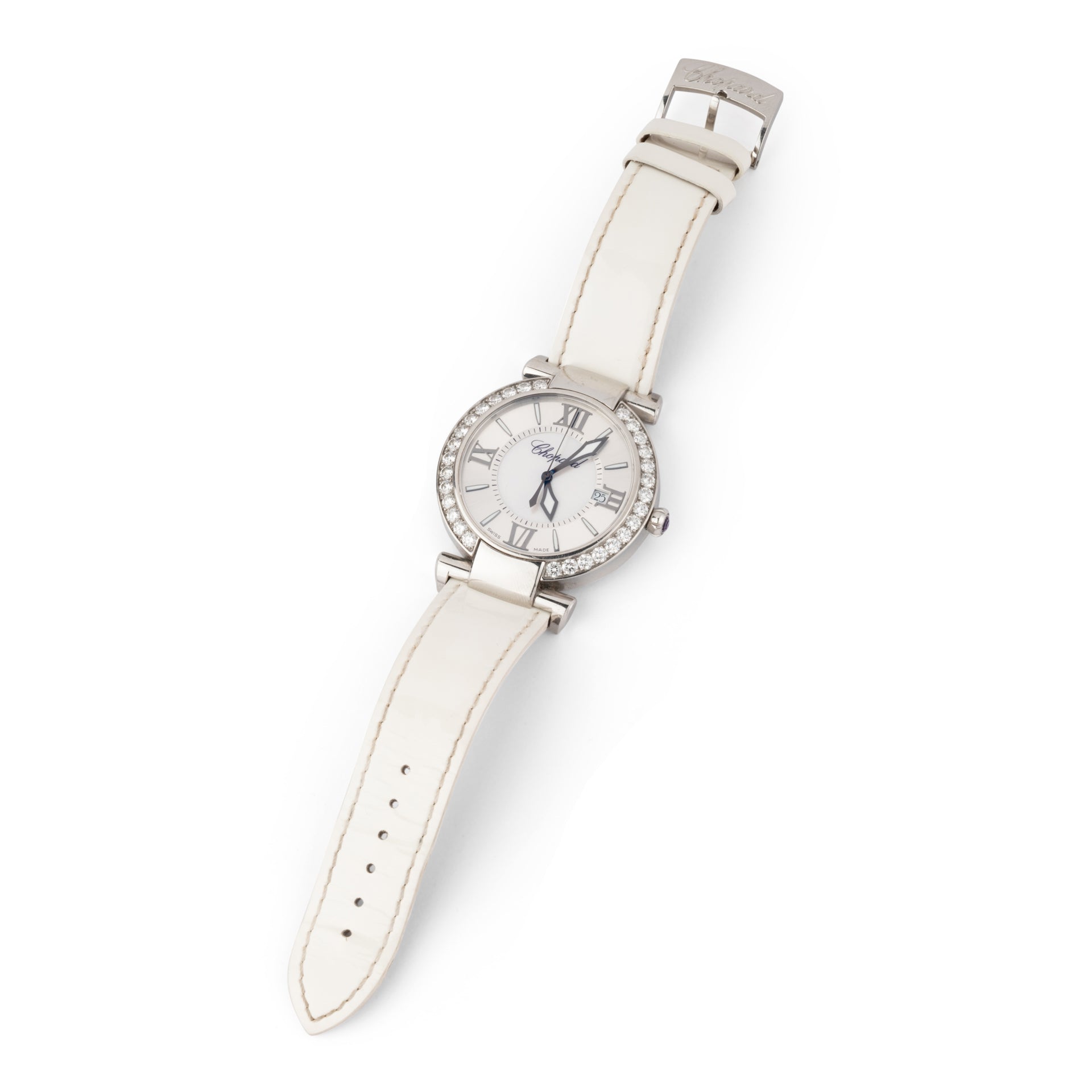 Chopard Impériale Large model watch in steel on full set leather