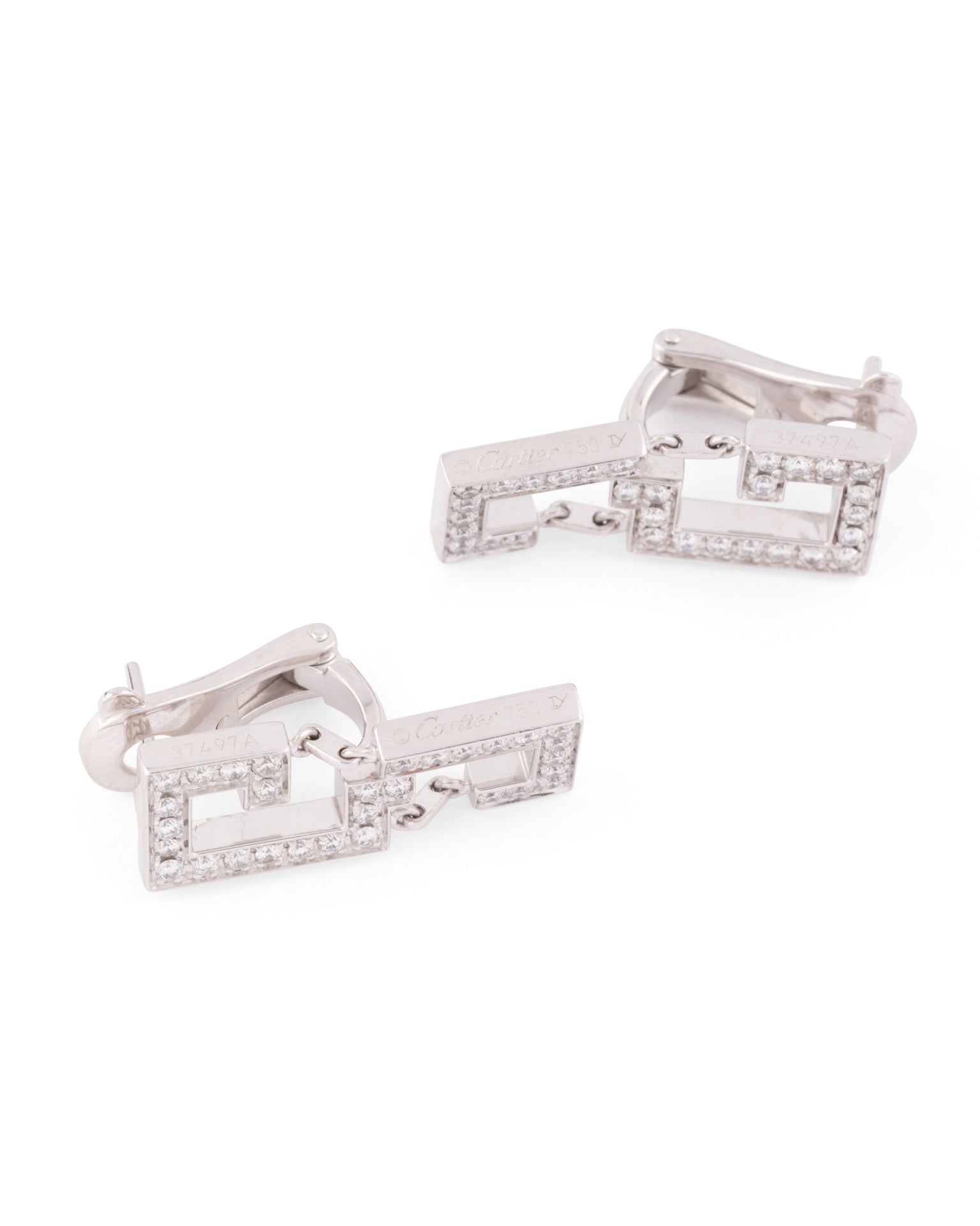 Cartier, "Dragon's Kiss" Earrings Diamonds on White Gold