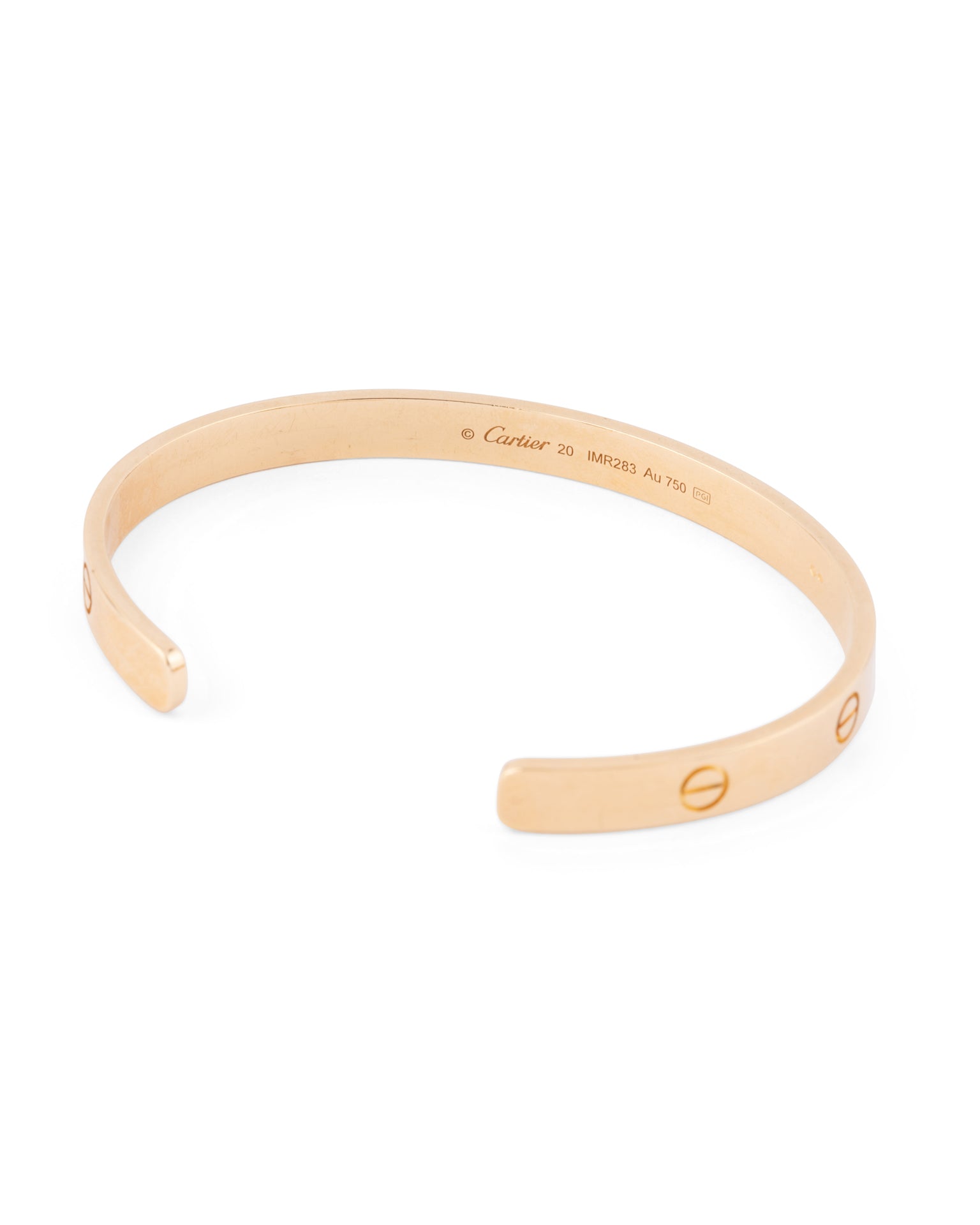 Cartier, Bracelet Love Or jaune, jonc ouvert
