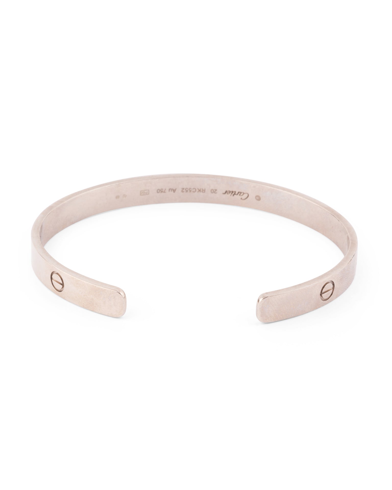 Cartier, Bracelet Love ouvert en Or gris 18K