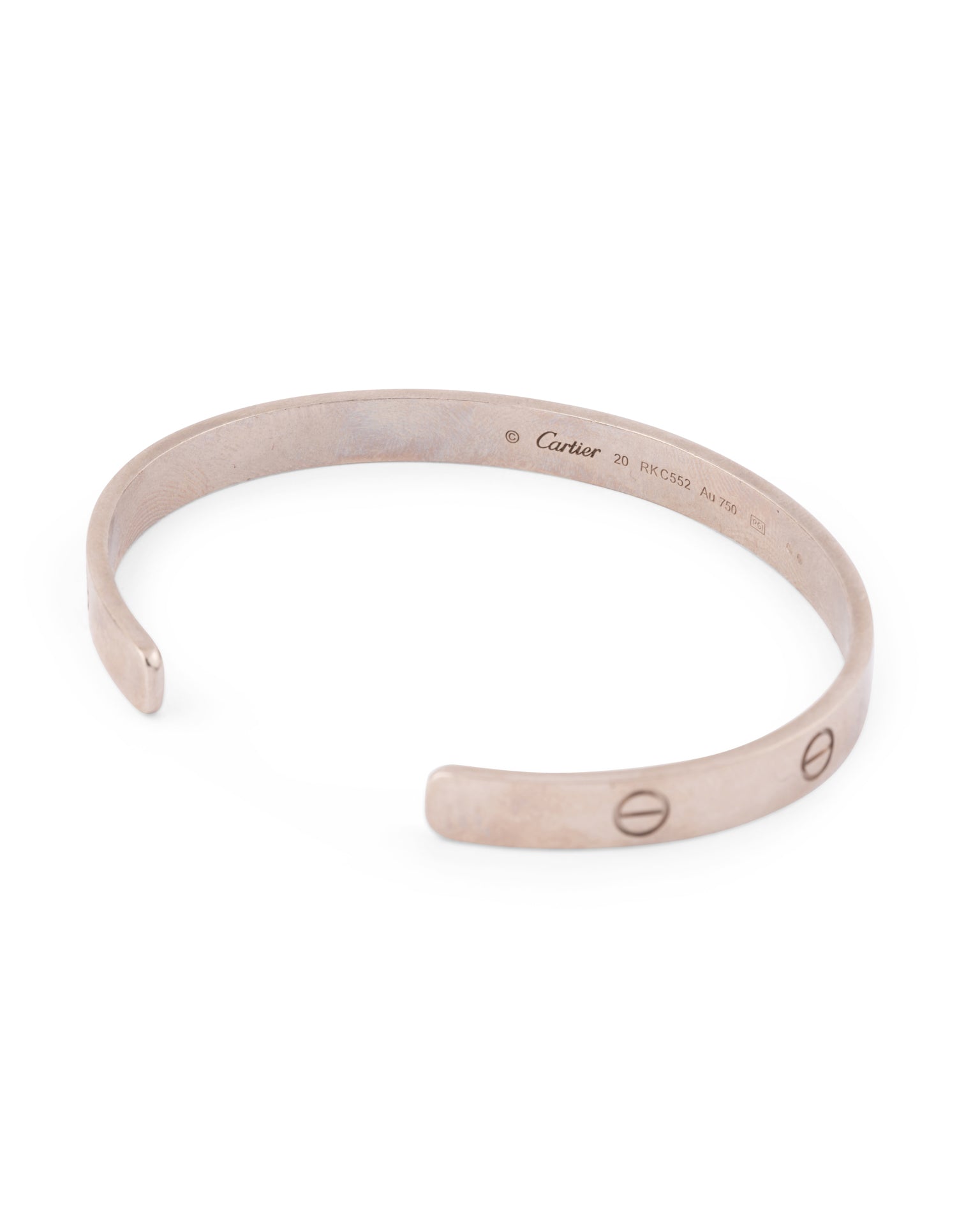 Cartier, Bracelet Love ouvert en Or gris 18K