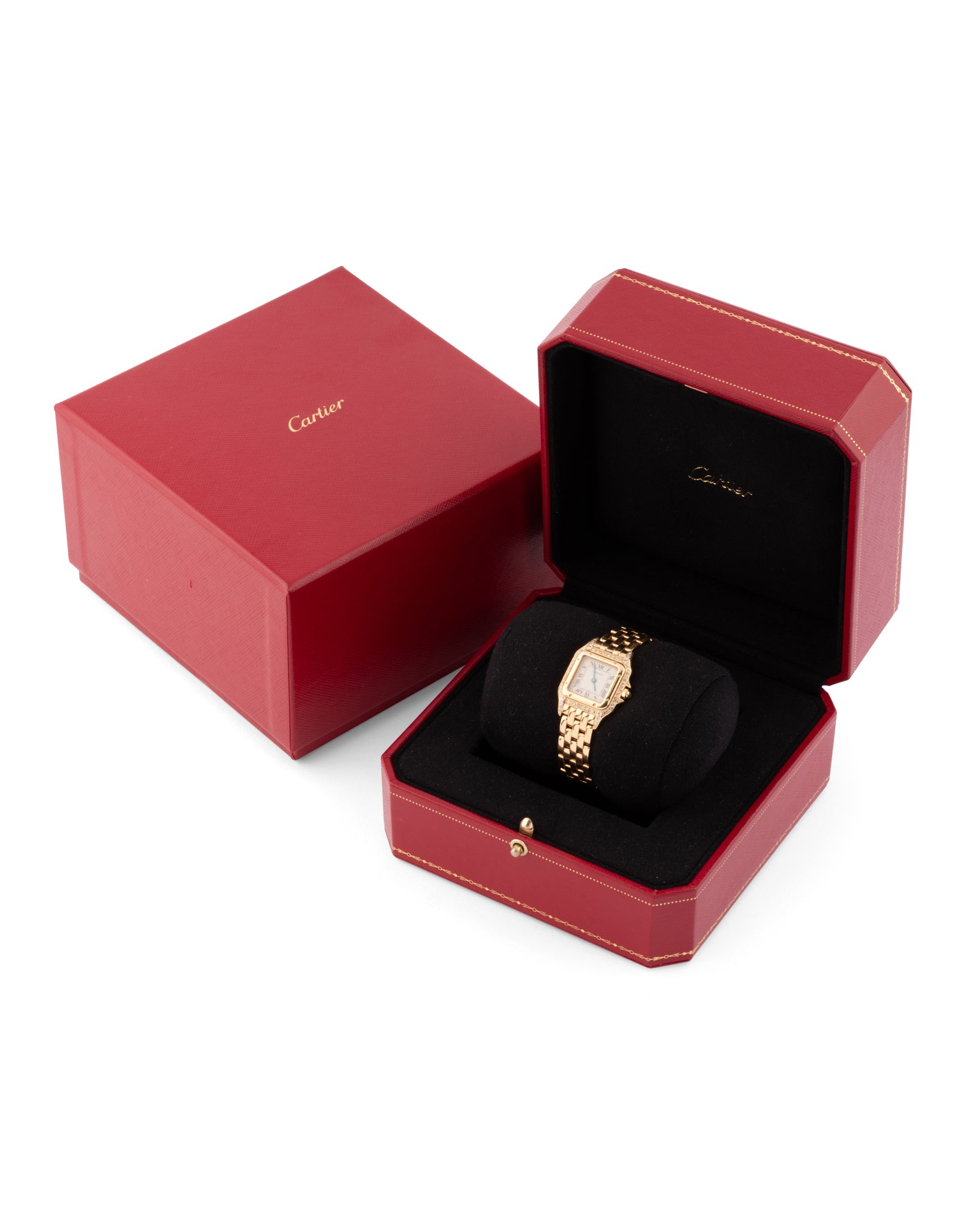 Cartier, Vintage Panthère Watch in Yellow Gold and Diamonds
