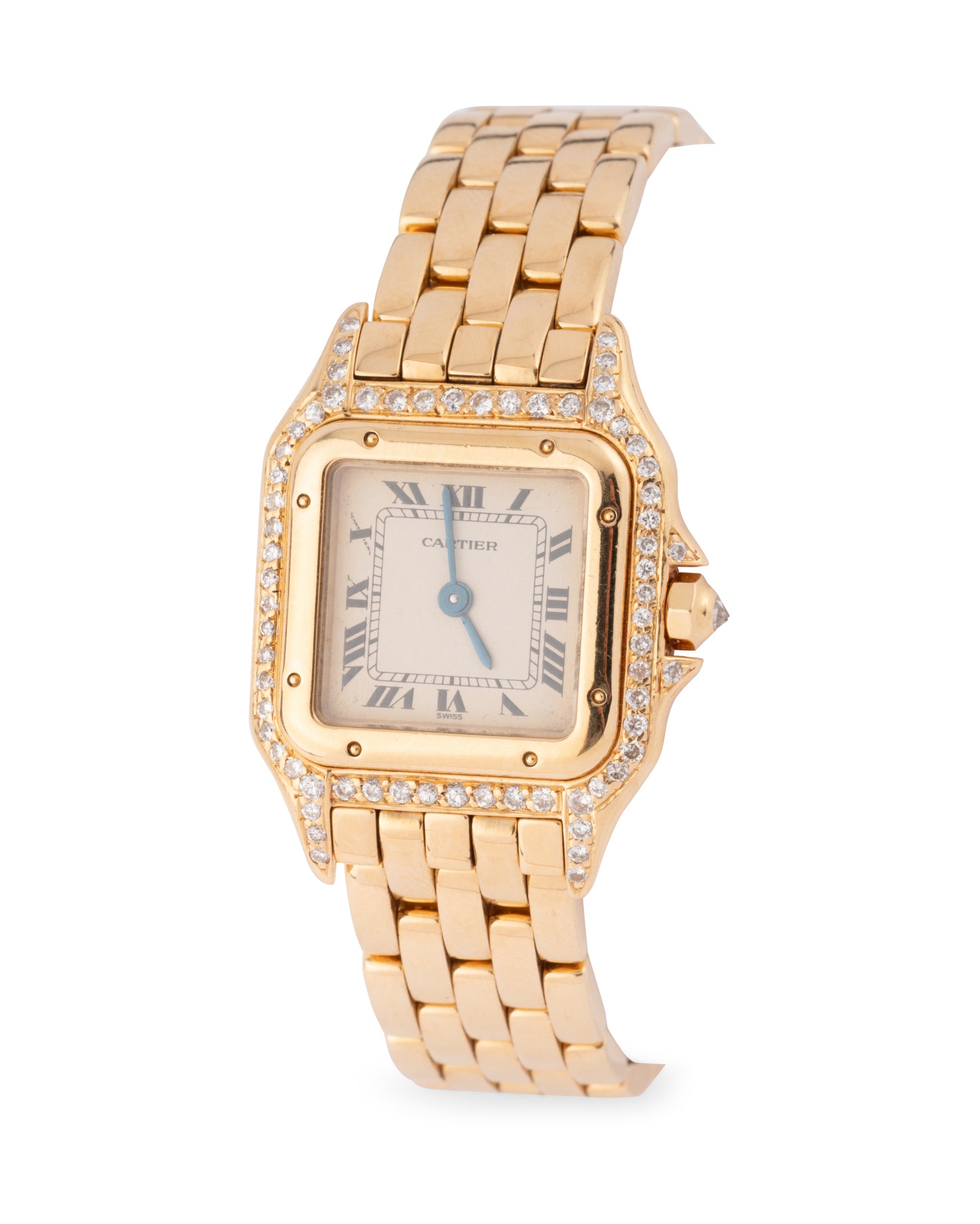 Cartier, Vintage Panthère Watch in Yellow Gold and Diamonds