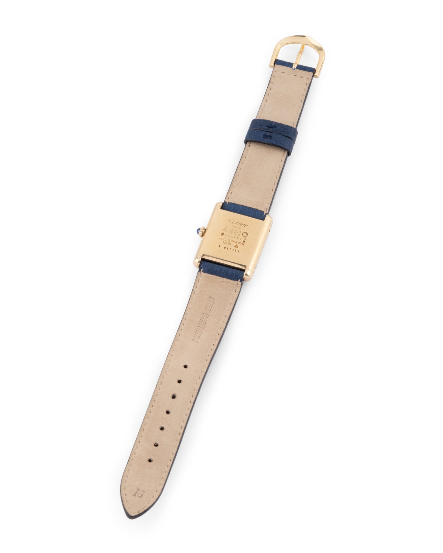 Cartier, Tank Must Vermeil Watch on Leather