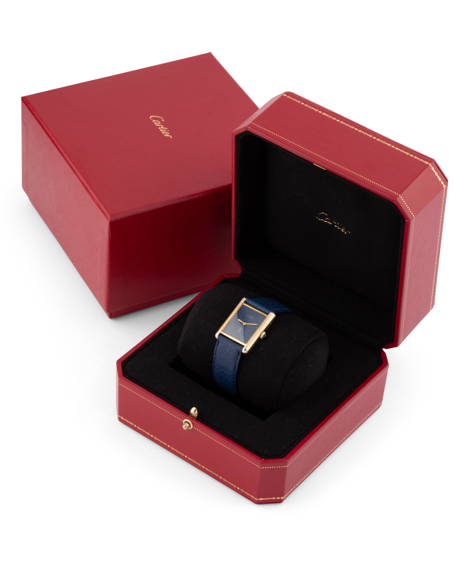 Cartier, Tank Must Vermeil Watch on Leather